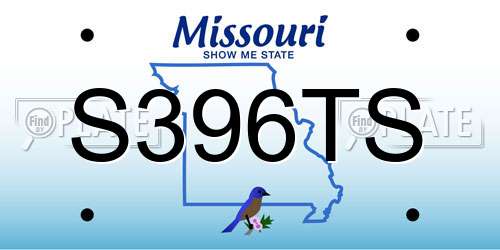 S396TS Missouri License Plate