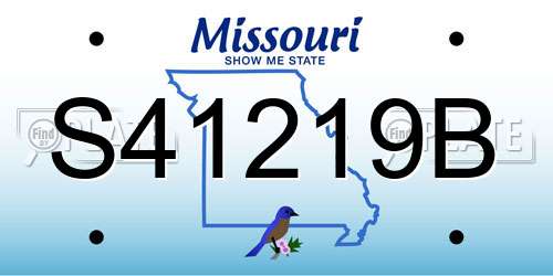 S41219B Missouri License Plate
