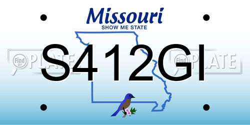 S412GI Missouri License Plate