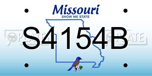S4154B Missouri License Plate