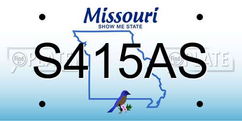S415AS Missouri License Plate