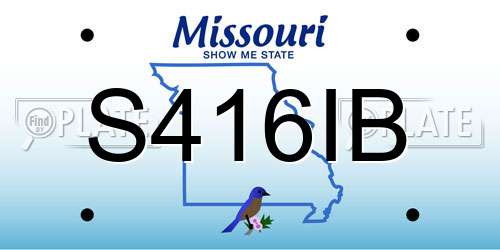 S416IB Missouri License Plate