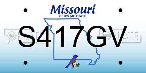 S417GV Missouri License Plate