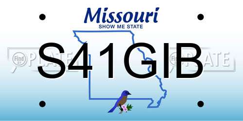S41GIB Missouri License Plate
