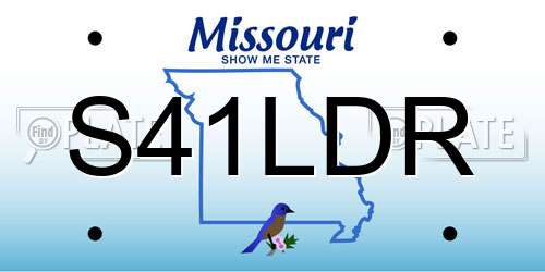S41LDR Missouri License Plate