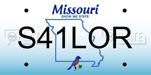 S41LOR Missouri License Plate