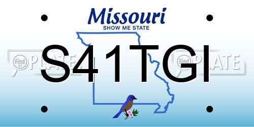 S41TGI Missouri License Plate