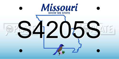 S4205S Missouri License Plate