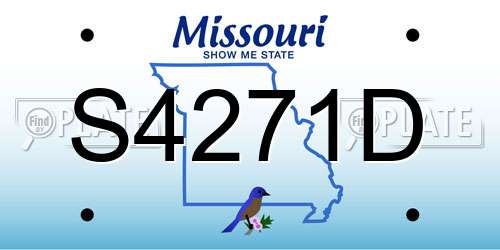 S4271D Missouri License Plate