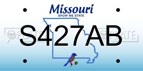S427AB Missouri License Plate