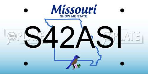 S42ASI Missouri License Plate