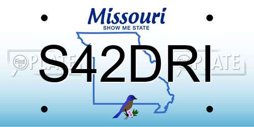 S42DRI Missouri License Plate