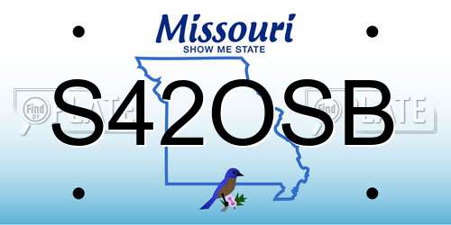 S42OSB Missouri License Plate