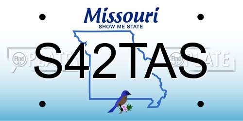 S42TAS Missouri License Plate