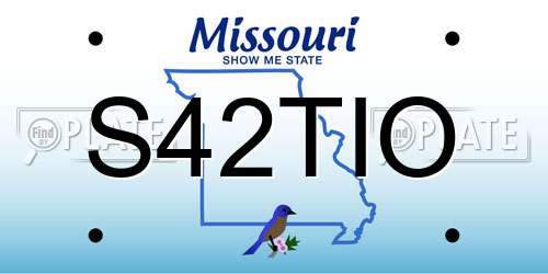 S42TIO Missouri License Plate