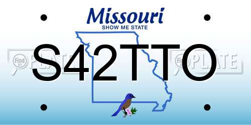 S42TTO Missouri License Plate