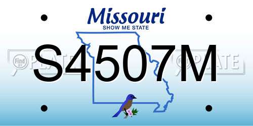 S4507M Missouri License Plate