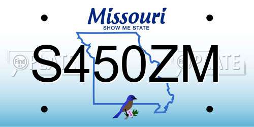 S450ZM Missouri License Plate