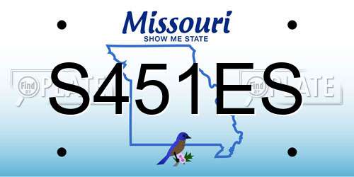 S451ES Missouri License Plate