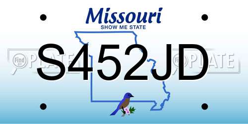 S452JD Missouri License Plate