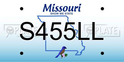 S455LL Missouri License Plate