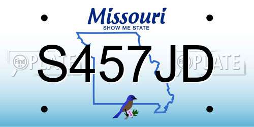 S457JD Missouri License Plate