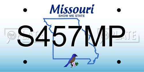 S457MP Missouri License Plate
