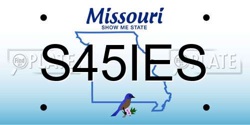 S45IES Missouri License Plate