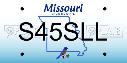 S45SLL Missouri License Plate