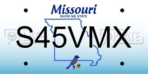 S45VMX Missouri License Plate
