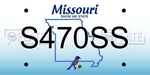 S470SS Missouri License Plate