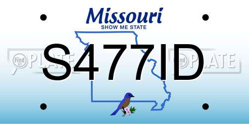 S477ID Missouri License Plate