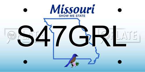 S47GRL Missouri License Plate