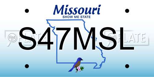 S47MSL Missouri License Plate