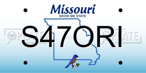 S47ORI Missouri License Plate