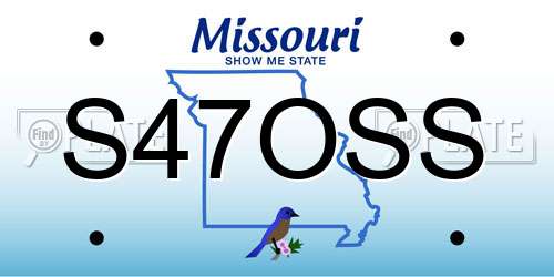 S47OSS Missouri License Plate
