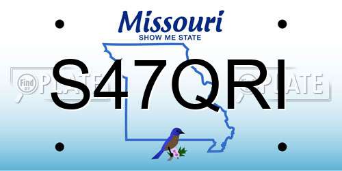 S47QRI Missouri License Plate