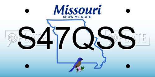 S47QSS Missouri License Plate