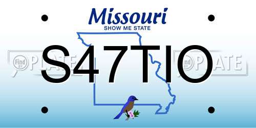 S47TIO Missouri License Plate