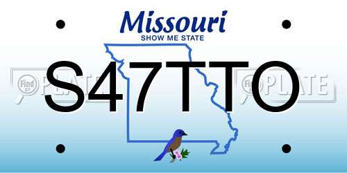 S47TTO Missouri License Plate