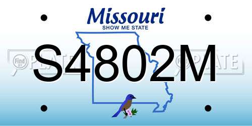 S4802M Missouri License Plate