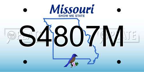 S4807M Missouri License Plate