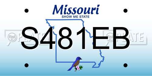 S481EB Missouri License Plate