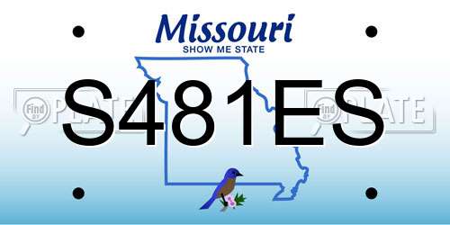 S481ES Missouri License Plate