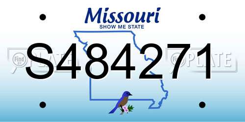 S484271 Missouri License Plate