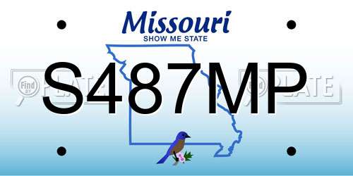 S487MP Missouri License Plate