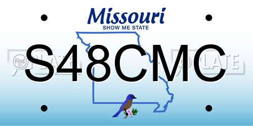 S48CMC Missouri License Plate
