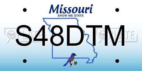 S48DTM Missouri License Plate
