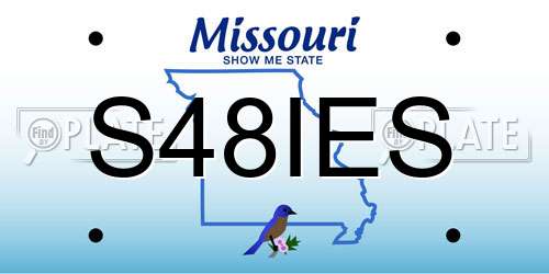 S48IES Missouri License Plate