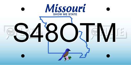 S48OTM Missouri License Plate